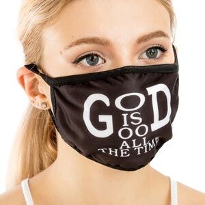 Black Face Mask w/God is Good All The Time